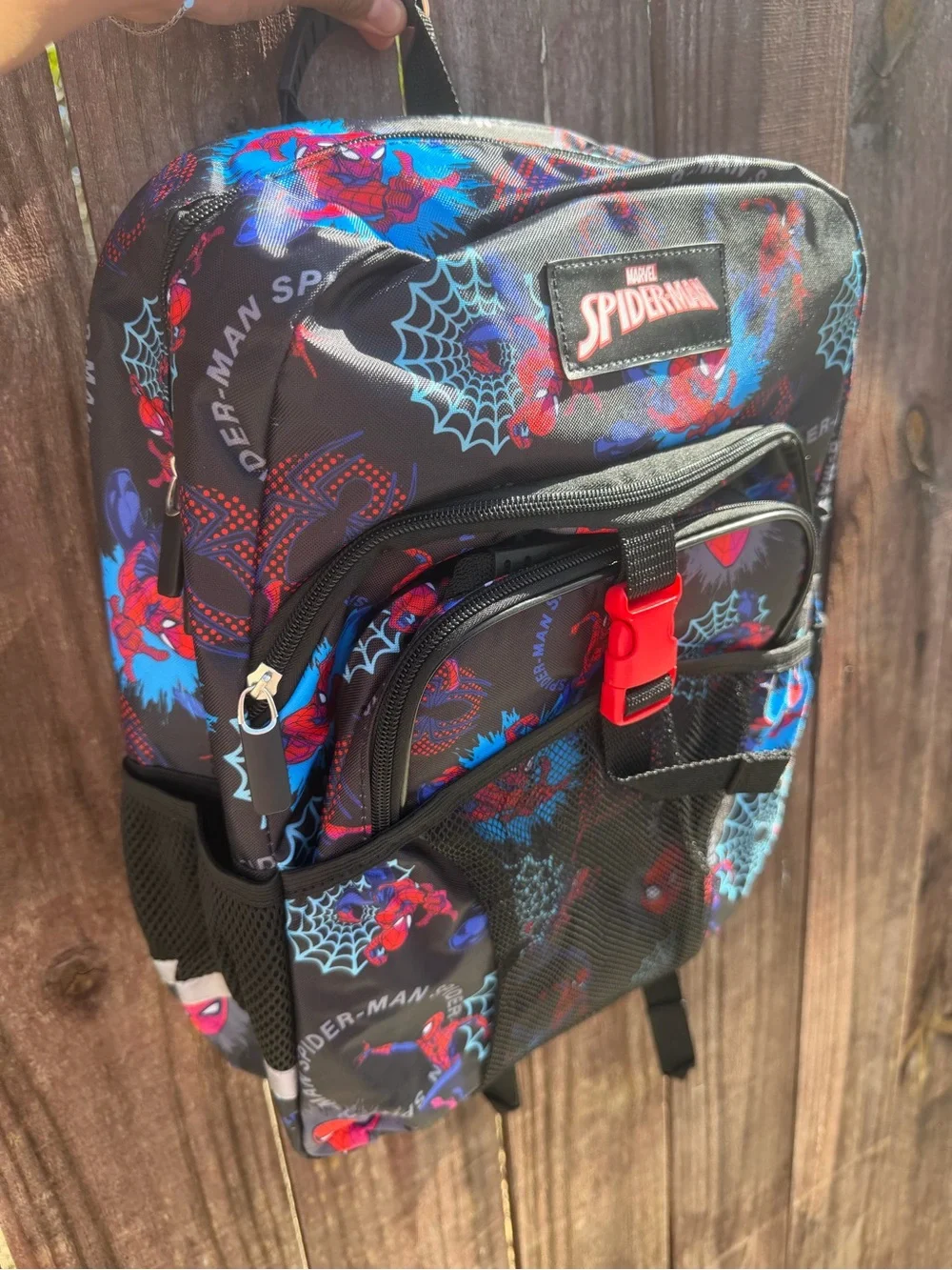Kids Spiderman Backpack with lunch bag attachment